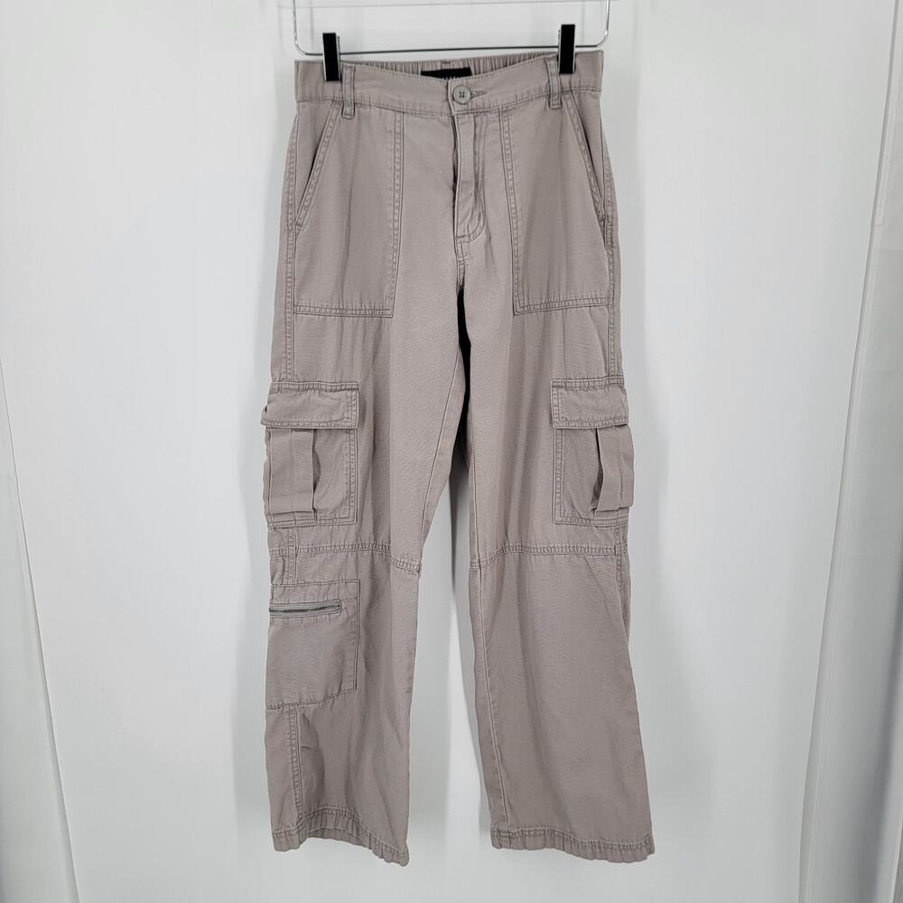 Aéropostale Utility Cargo Pants Womens XS Short Beige Cotton Straight Gorpcore